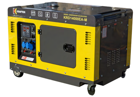 Generador Monofasico Krafter 9.5kva Diesel Insonorizado KRD14000EA-M