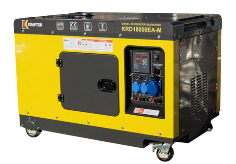 Generador Monofasico Krafter 12kva Diesel Insonorizado KRD18000EA-M