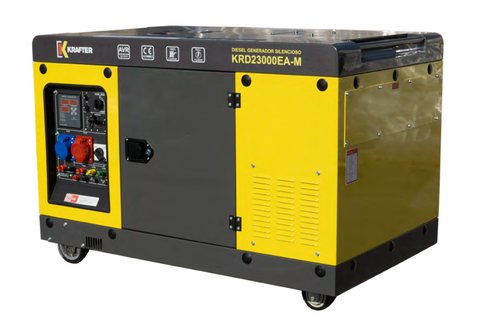 Generador Dual (Monofasico y Trifasico) Diesel Insonorizado 16KW Krafter KRD23000EA-M