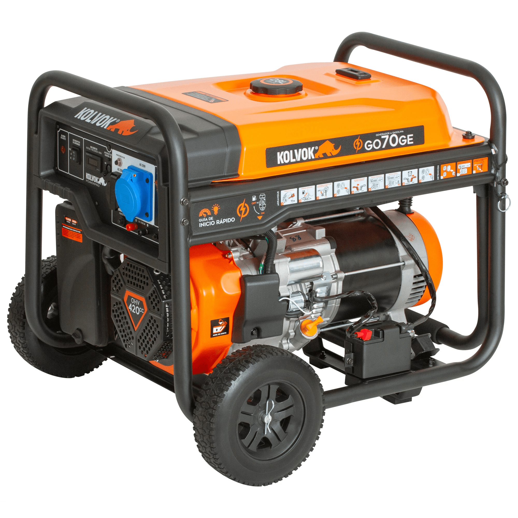 Generador Eléctrico Kolvok 6.5kVA Gasolina GO70GTA - CGC SpA